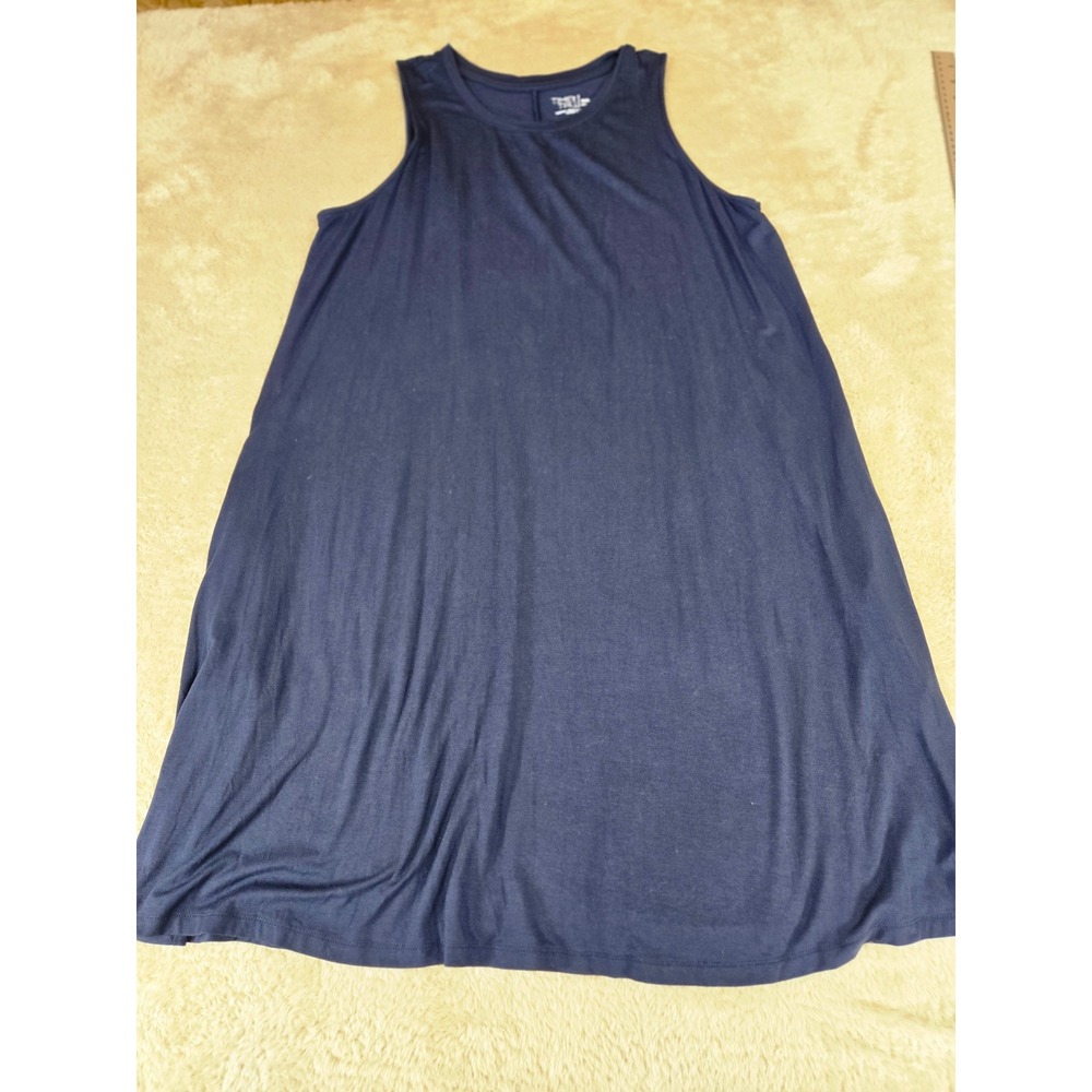 Time and Tru Womens XXL Navy Blue Sleeveless Swing Dress‎ with Pockets
